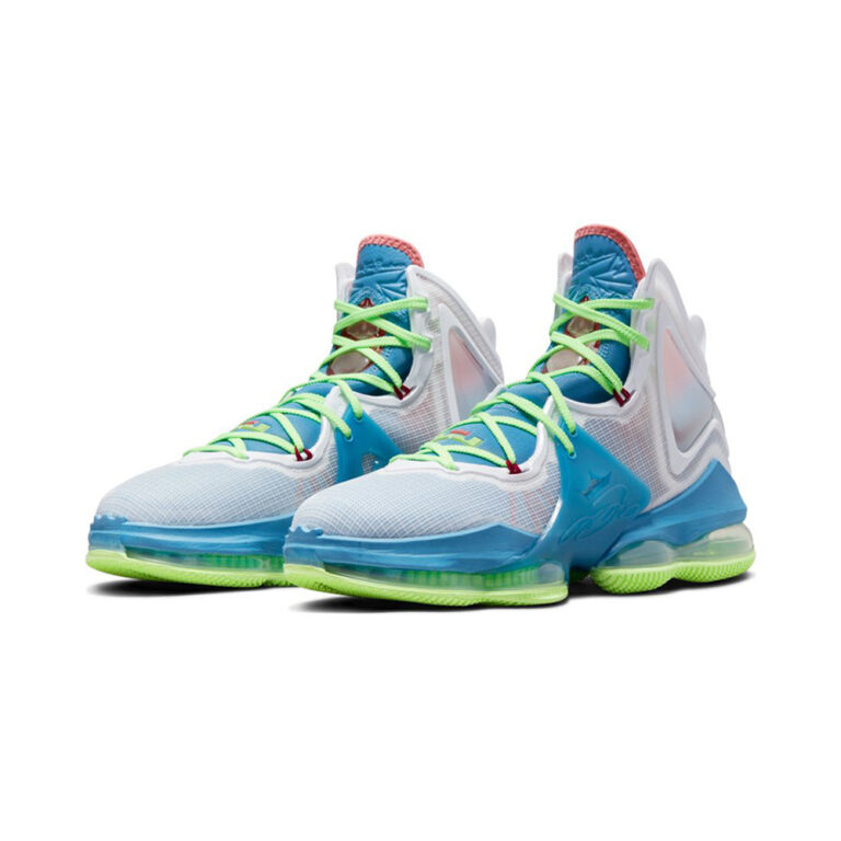 Nike Lebron 19 'White / Bright Crimson / Hyper Turquoise / Obsidian' Мужские