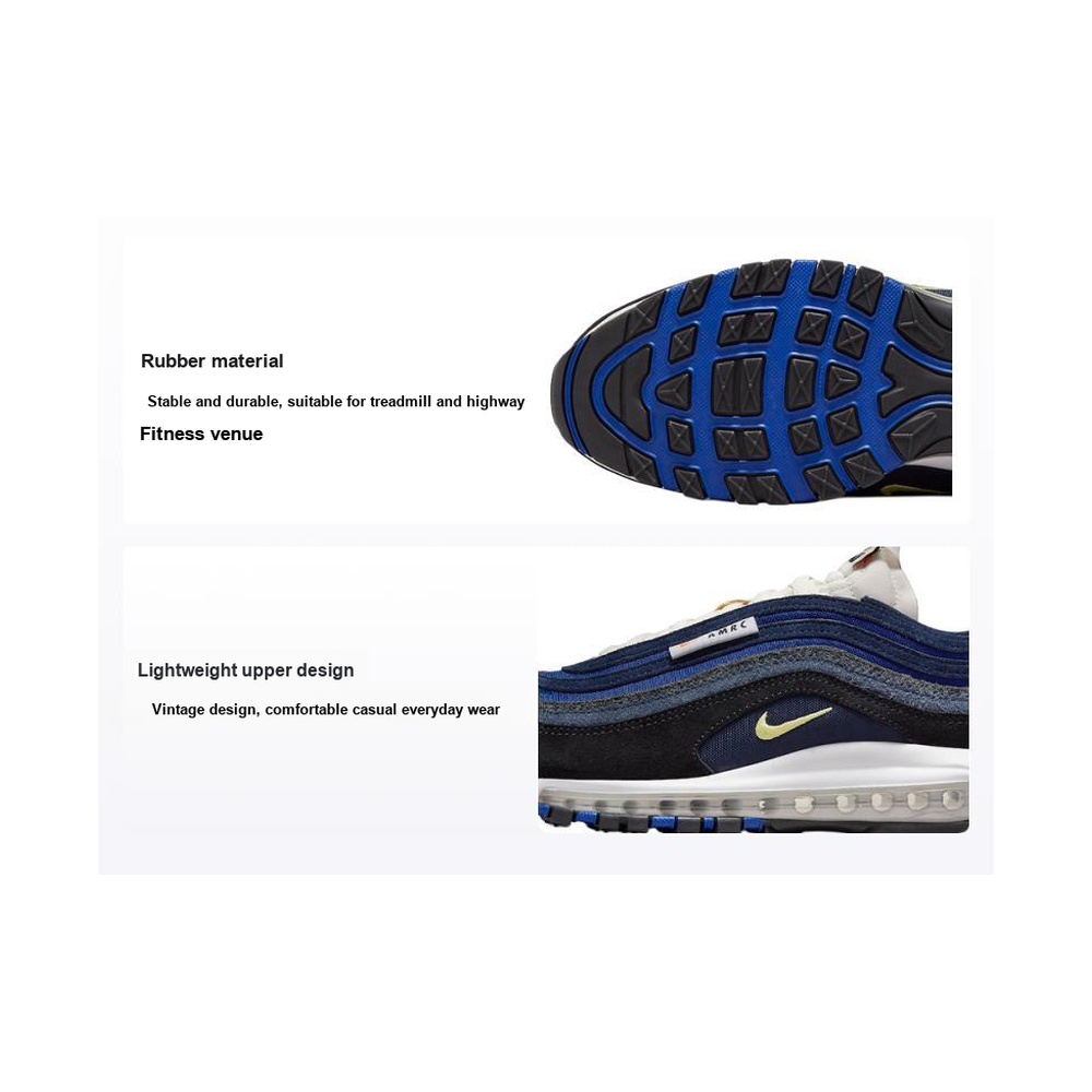 Nike Air Max 97 'Black / Hyper Crimson / White / Chrome' Мужские