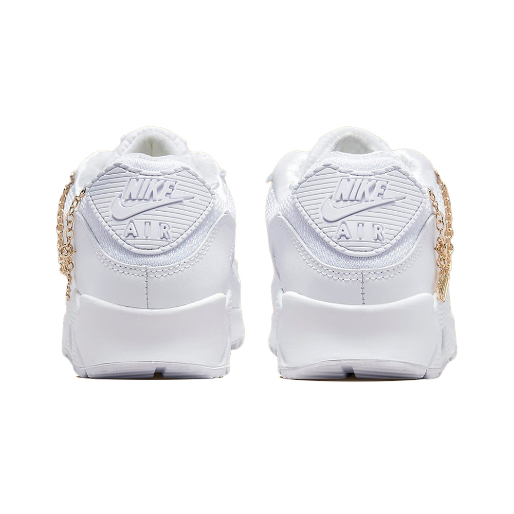 Nike Air Max 90 'White / Midnight Navy / Metallic Silver / White' Женские