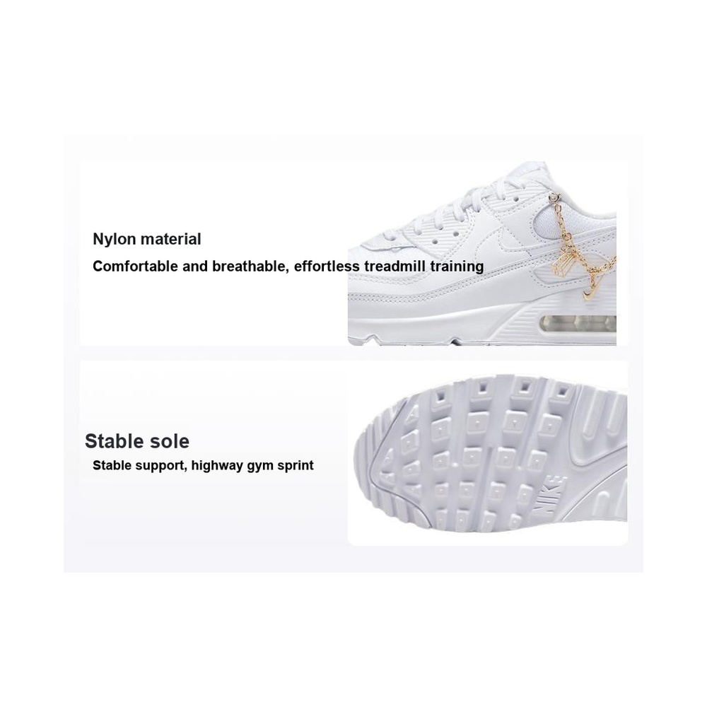 Nike Air Max 90 'White / Midnight Navy / Metallic Silver / White' Женские