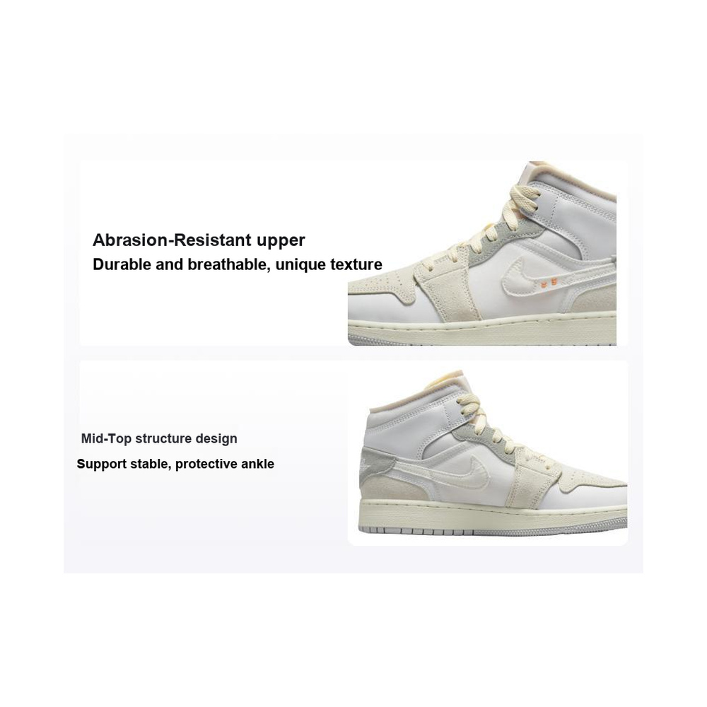 Air Jordan 1 Mid 'Black / Anthracite / Wolf Grey / White' Унисекс