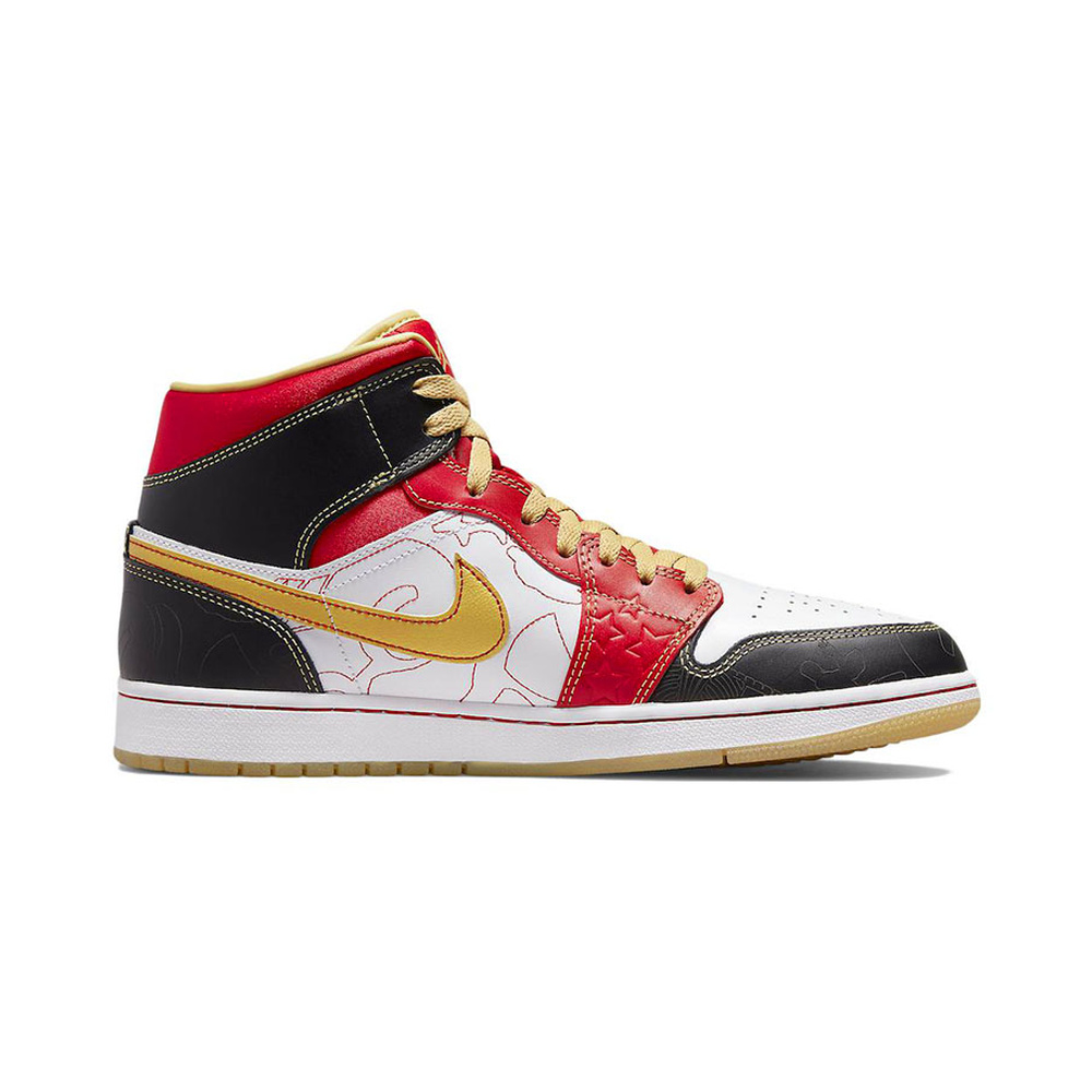 Air Jordan 1 Mid 'White Red' Мужские