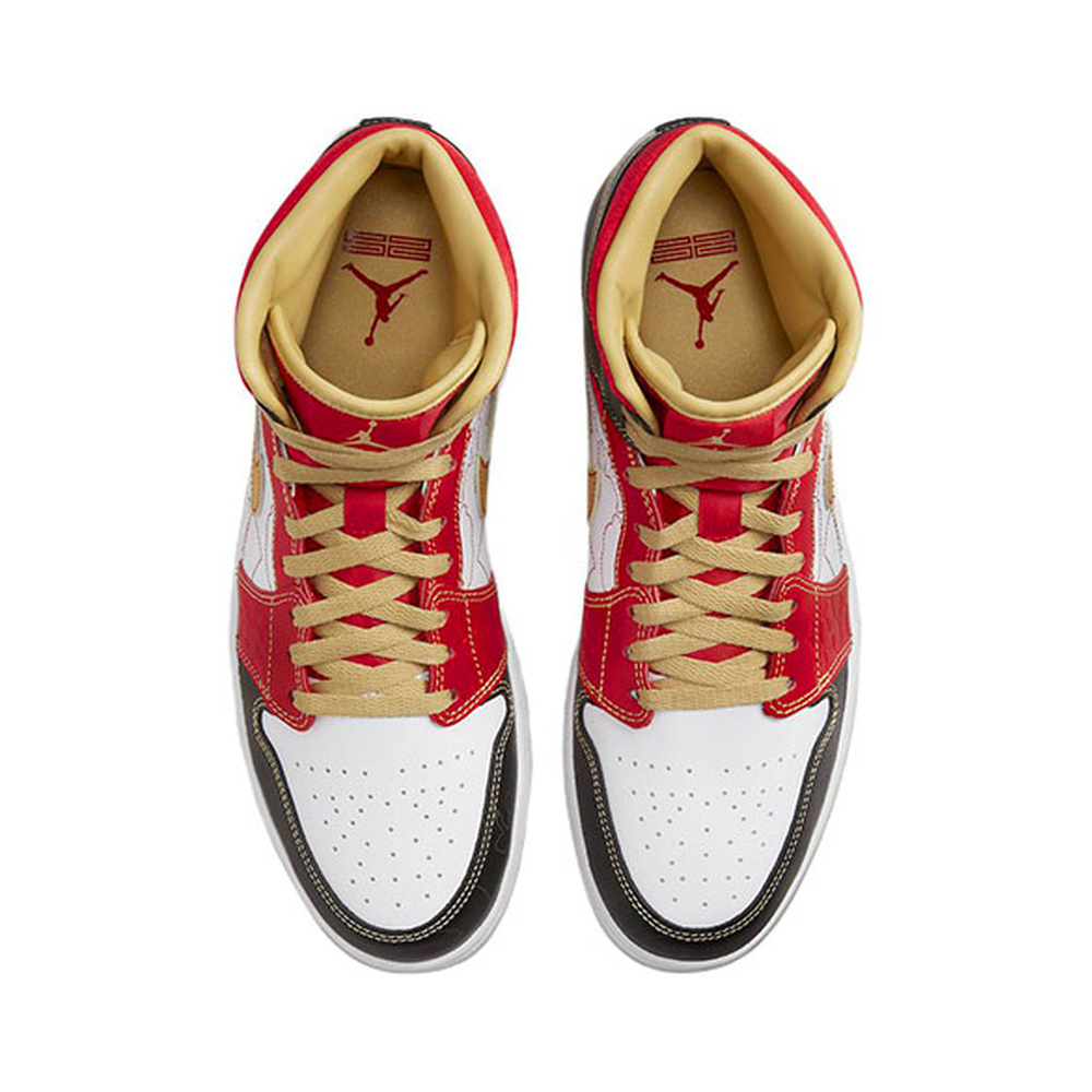 Air Jordan 1 Mid 'White Red' Мужские