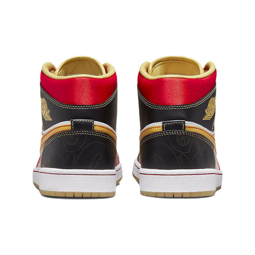 Air Jordan 1 Mid 'White Red' Мужские