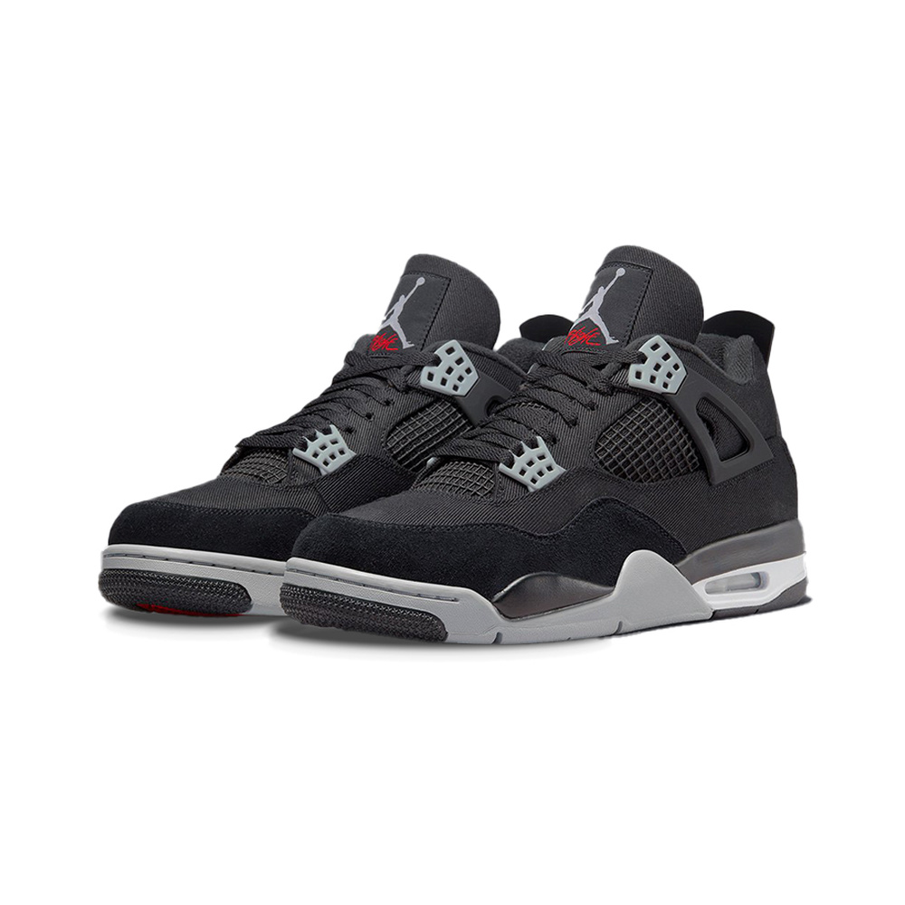 Air Jordan 4 'White / Black / Bleached Lilac / Metallic Silver' Мужские