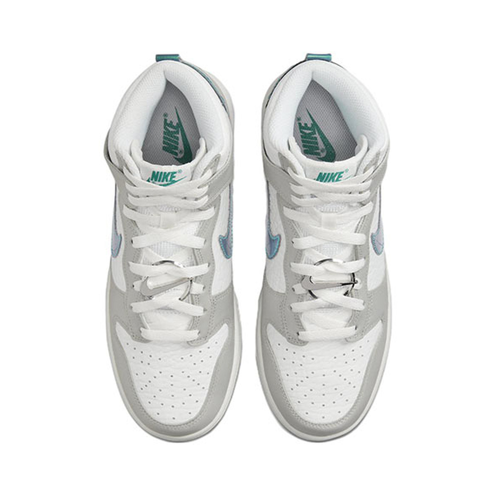 Nike Dunk High 'White / Metallic Silver' Женские