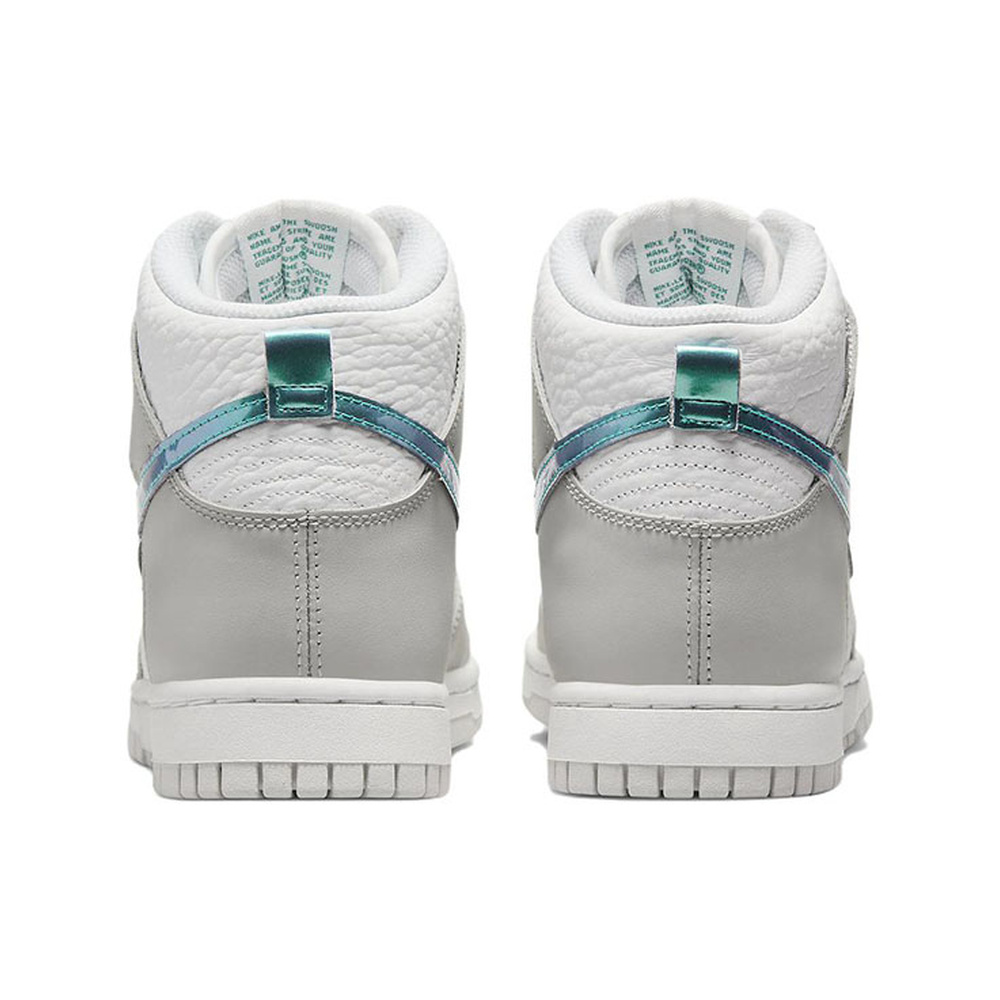 Nike Dunk High 'White / Metallic Silver' Женские