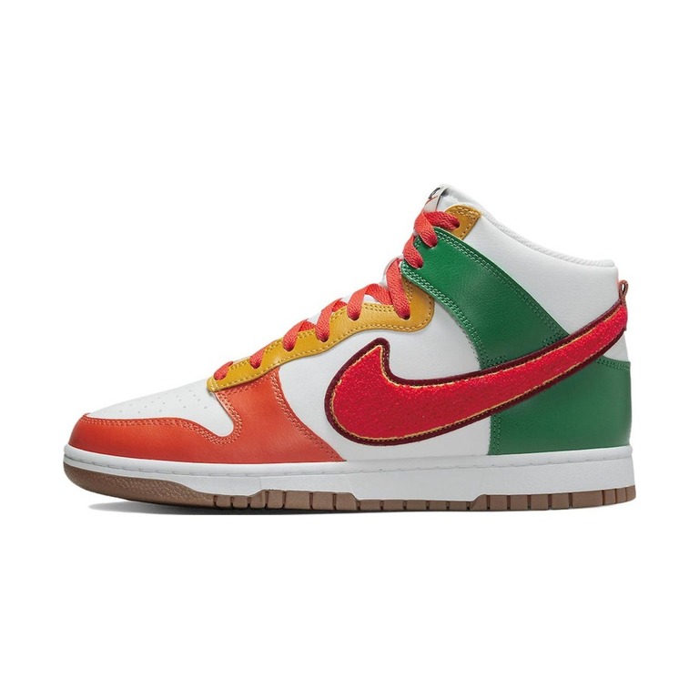 Nike Dunk High 'White / Team Red / Malachite / Habanero Red' Мужские