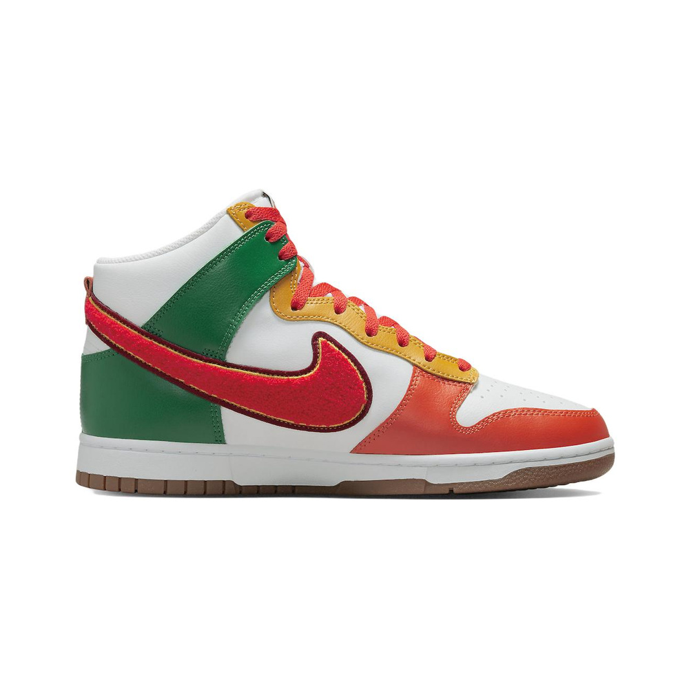Nike Dunk High 'White / Team Red / Malachite / Habanero Red' Мужские