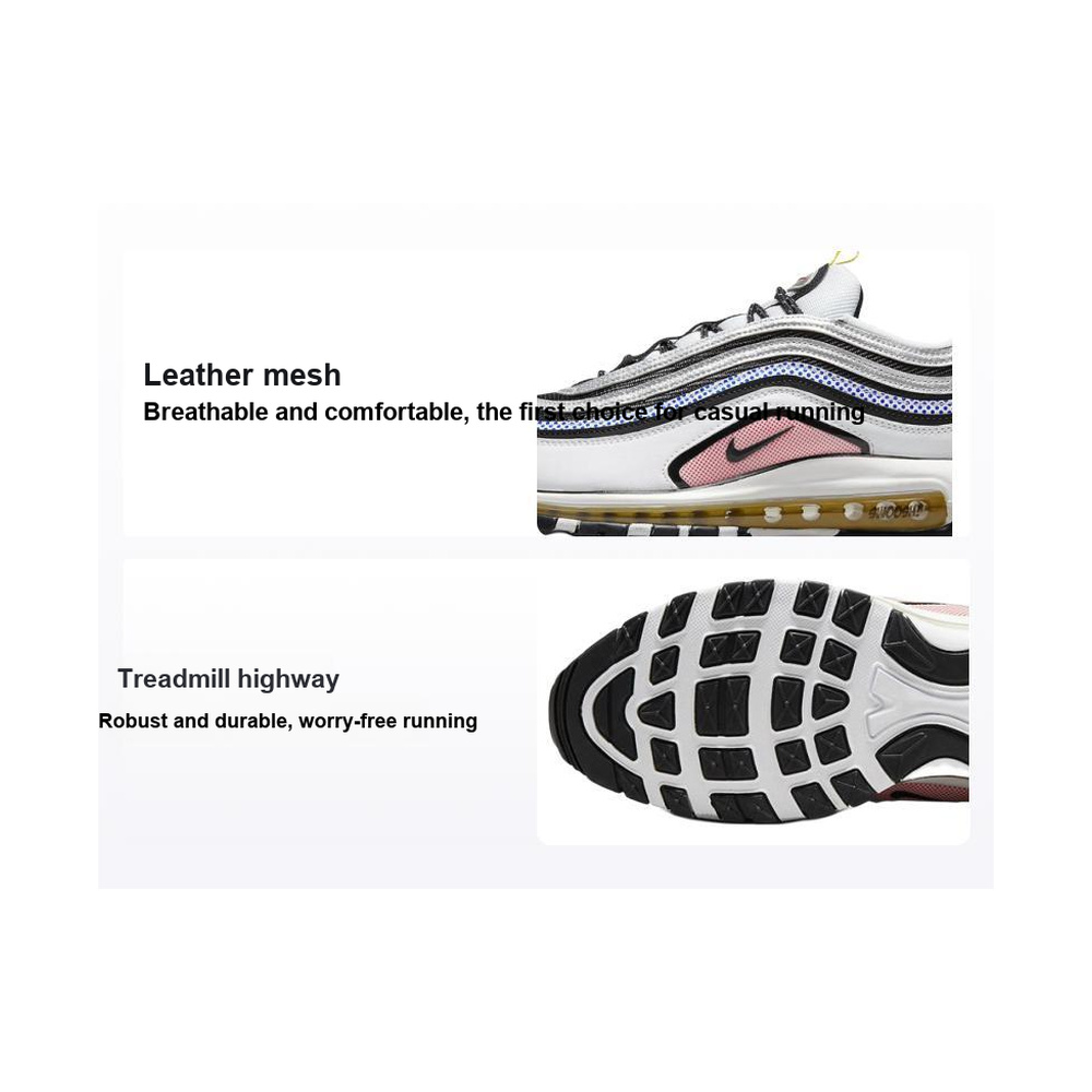 Nike Air Max 97 'Black / Metallic Hematite / Max Orange / Black' Мужские