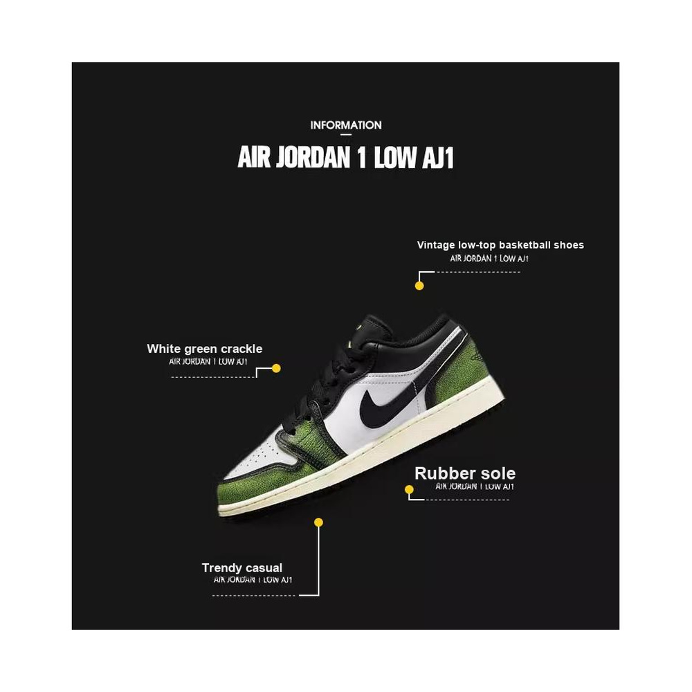 Air Jordan 1 Low 'Black / Dark Smoke Grey' Унисекс