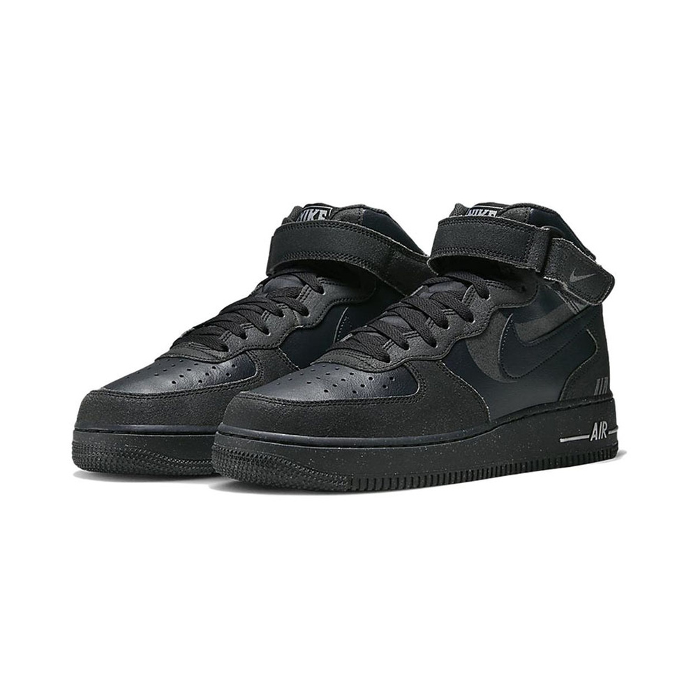 Nike Air Force 1 'Black / Dark Smoke Grey / Metallic Silver' Мужские