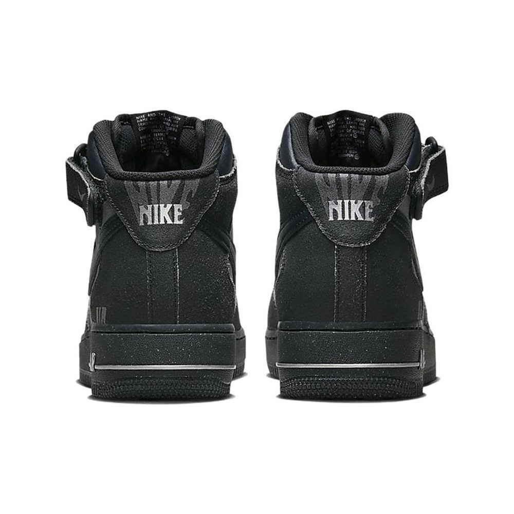 Nike Air Force 1 'Black / Dark Smoke Grey / Metallic Silver' Мужские