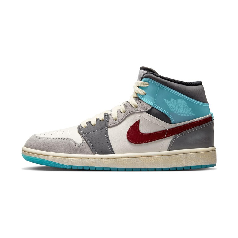 Air Jordan 1 Mid 'Hydrogen Blue / Laser Orange / Total Orange / Black' Мужские