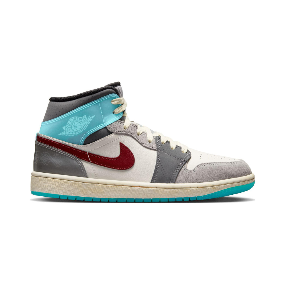 Air Jordan 1 Mid 'Hydrogen Blue / Laser Orange / Total Orange / Black' Мужские