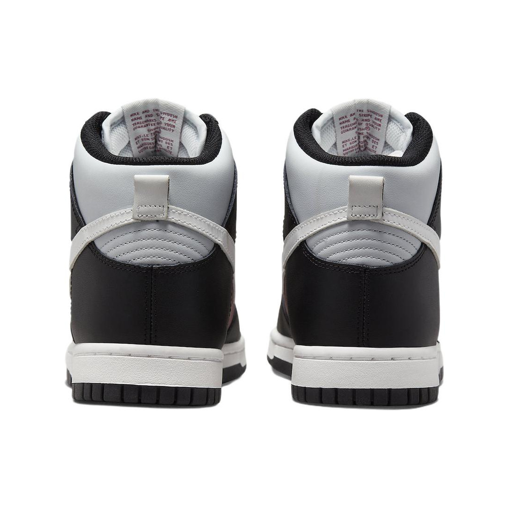 Nike Dunk High 'White / Black / Bleached Lilac / Metallic Silver' Женские