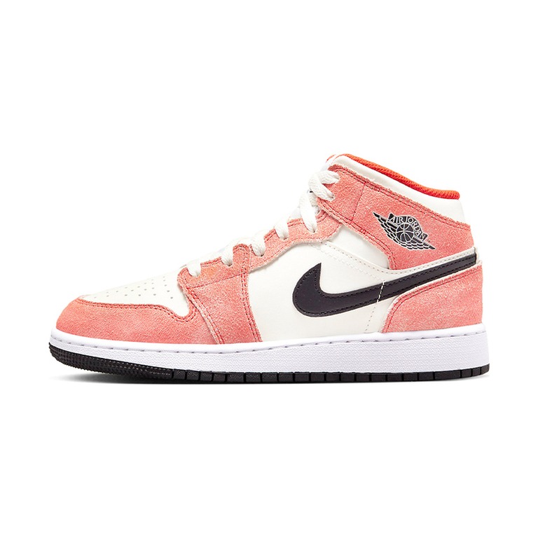 Air Jordan 1 Mid 'Peony / Black / Gum Light Brown / Sail' Унисекс