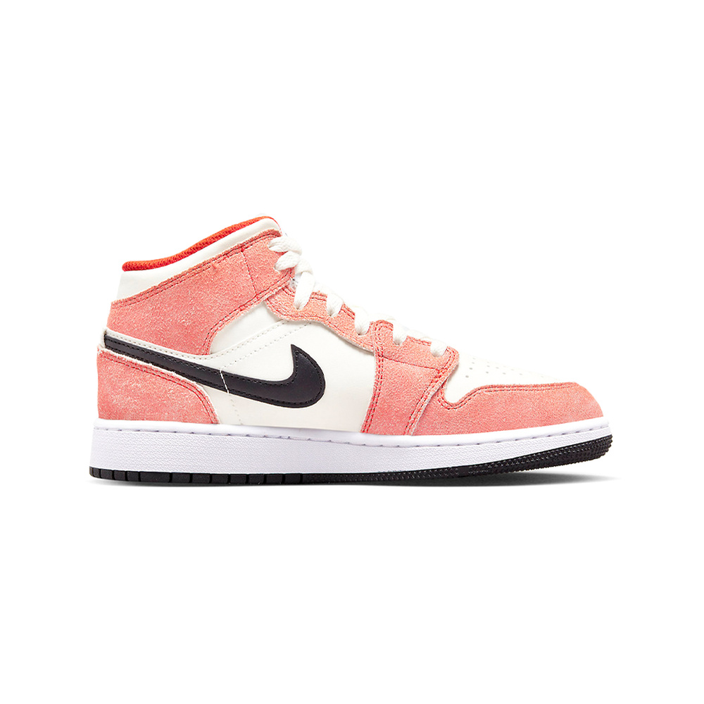 Air Jordan 1 Mid 'Peony / Black / Gum Light Brown / Sail' Унисекс