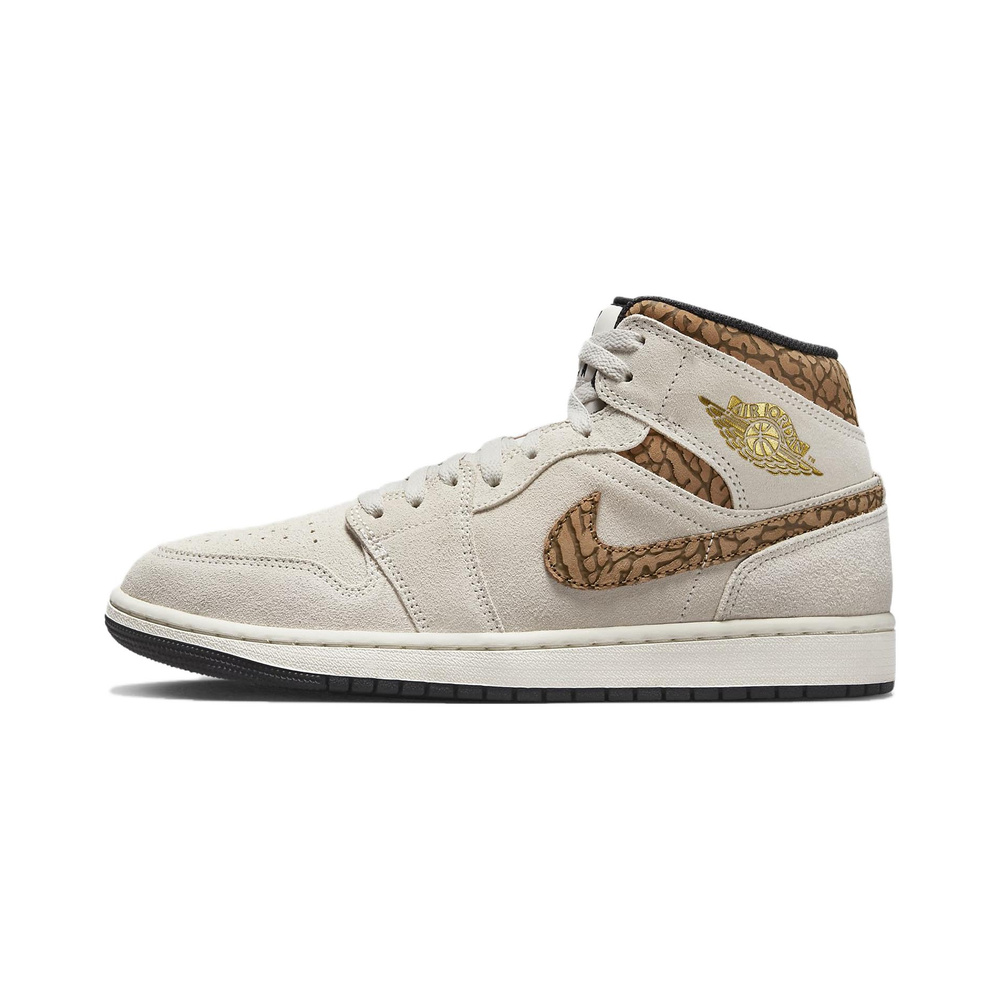 Air Jordan 1 Mid 'Neutral Olive / Sail / Neutral Olive' Мужские