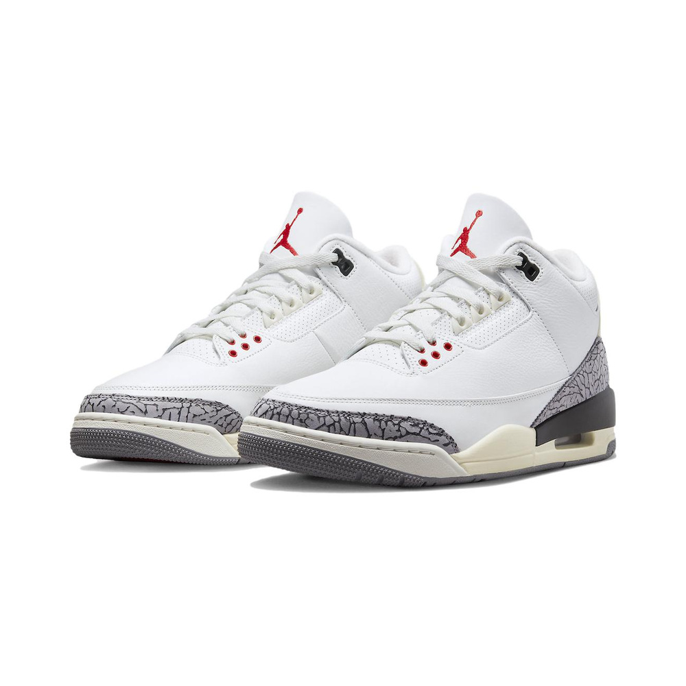 Air Jordan 3 'White / Photon Dust / Metallic Silver / Black' Мужские