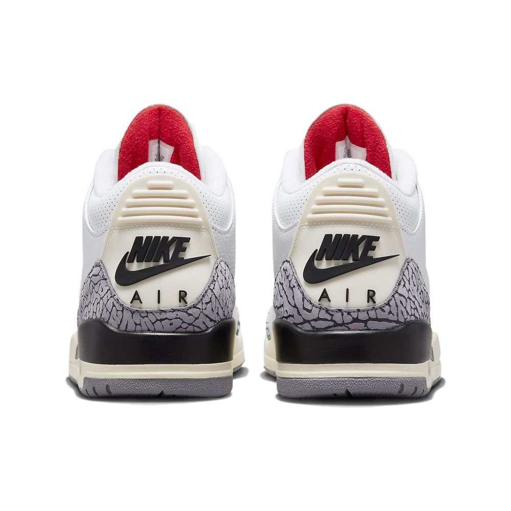 Air Jordan 3 'White / Photon Dust / Metallic Silver / Black' Мужские