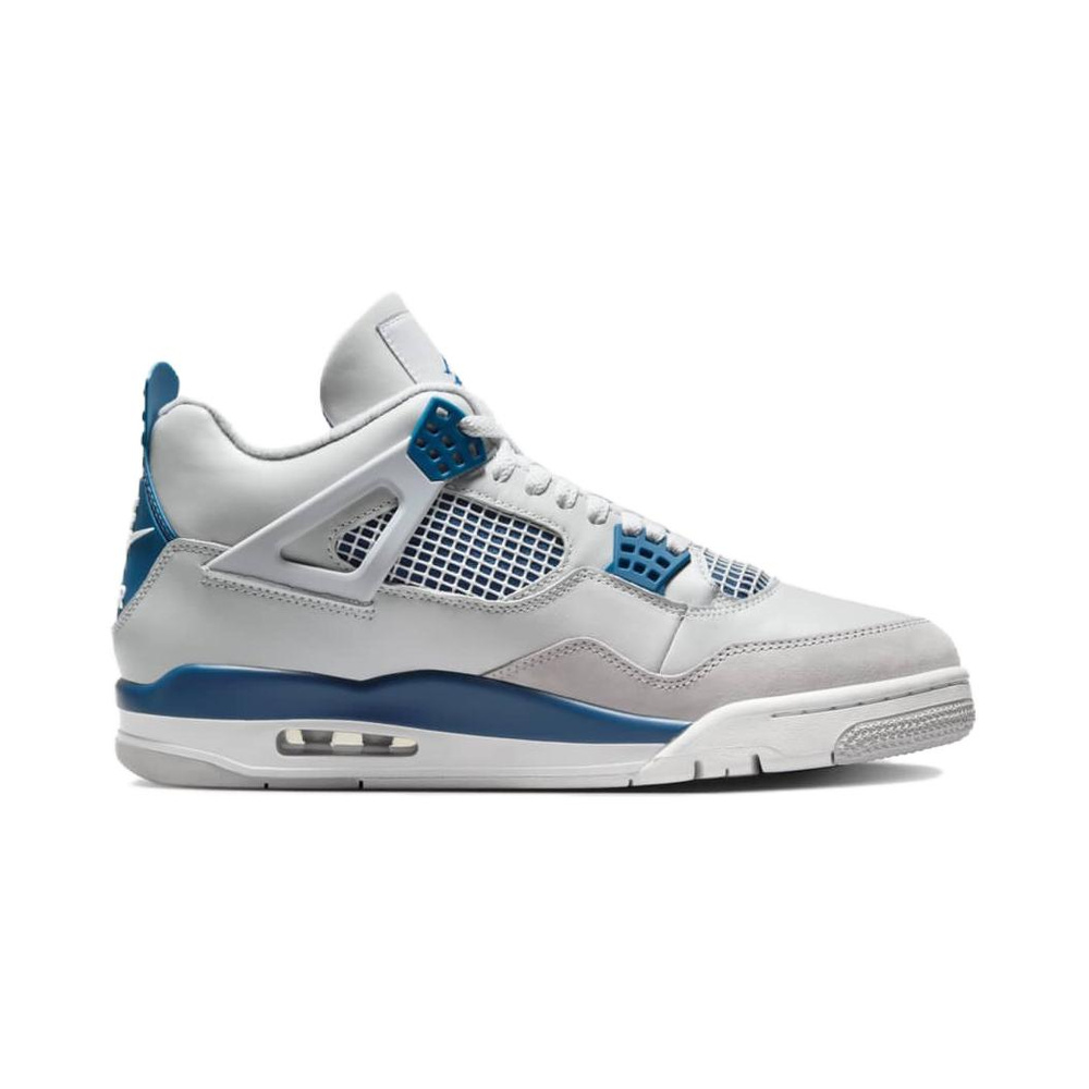 Air Jordan 4 'White / Metallic Silver / Midnight Navy / Hydrogen Blue' Мужские