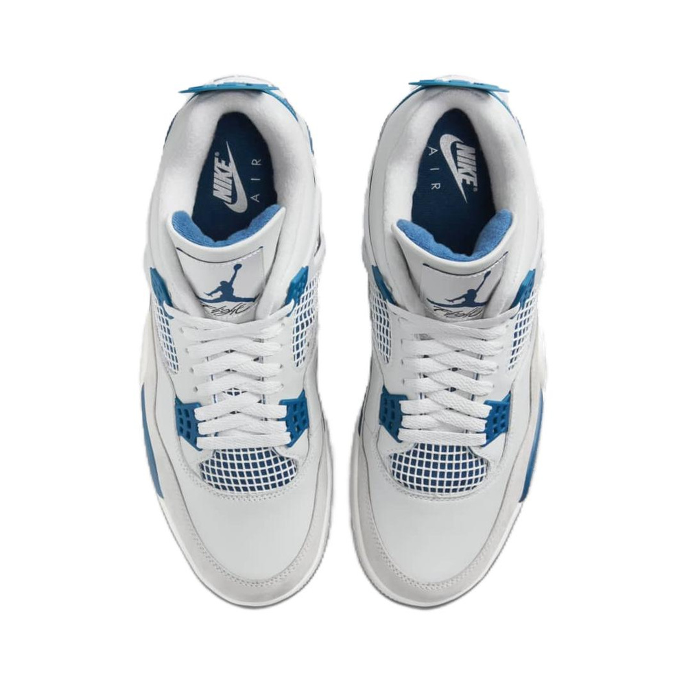 Air Jordan 4 'White / Metallic Silver / Midnight Navy / Hydrogen Blue' Мужские