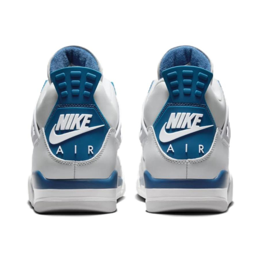 Air Jordan 4 'White / Metallic Silver / Midnight Navy / Hydrogen Blue' Мужские