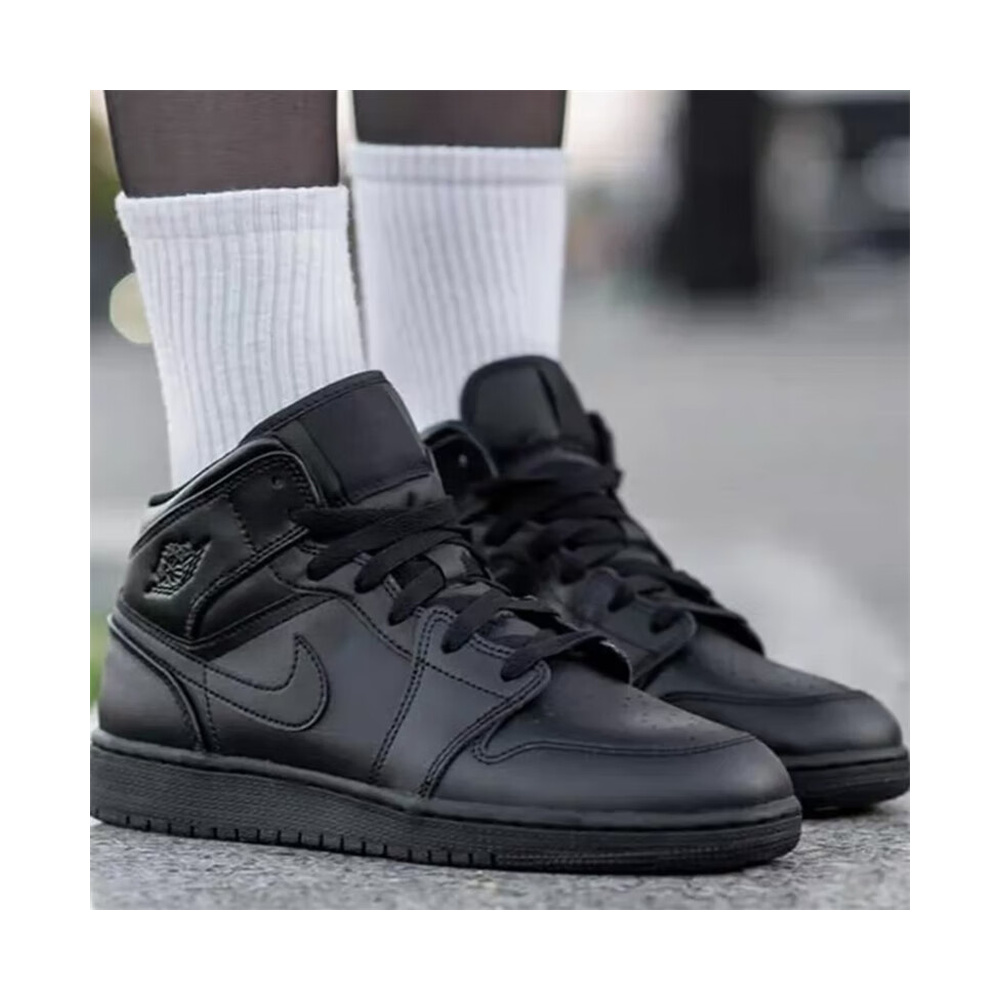 Air Jordan 1 Mid 'Black' Унисекс