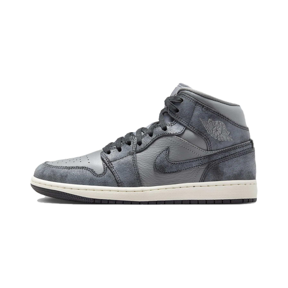 Air Jordan 1 Mid 'Black / Dark Smoke Grey' Женские