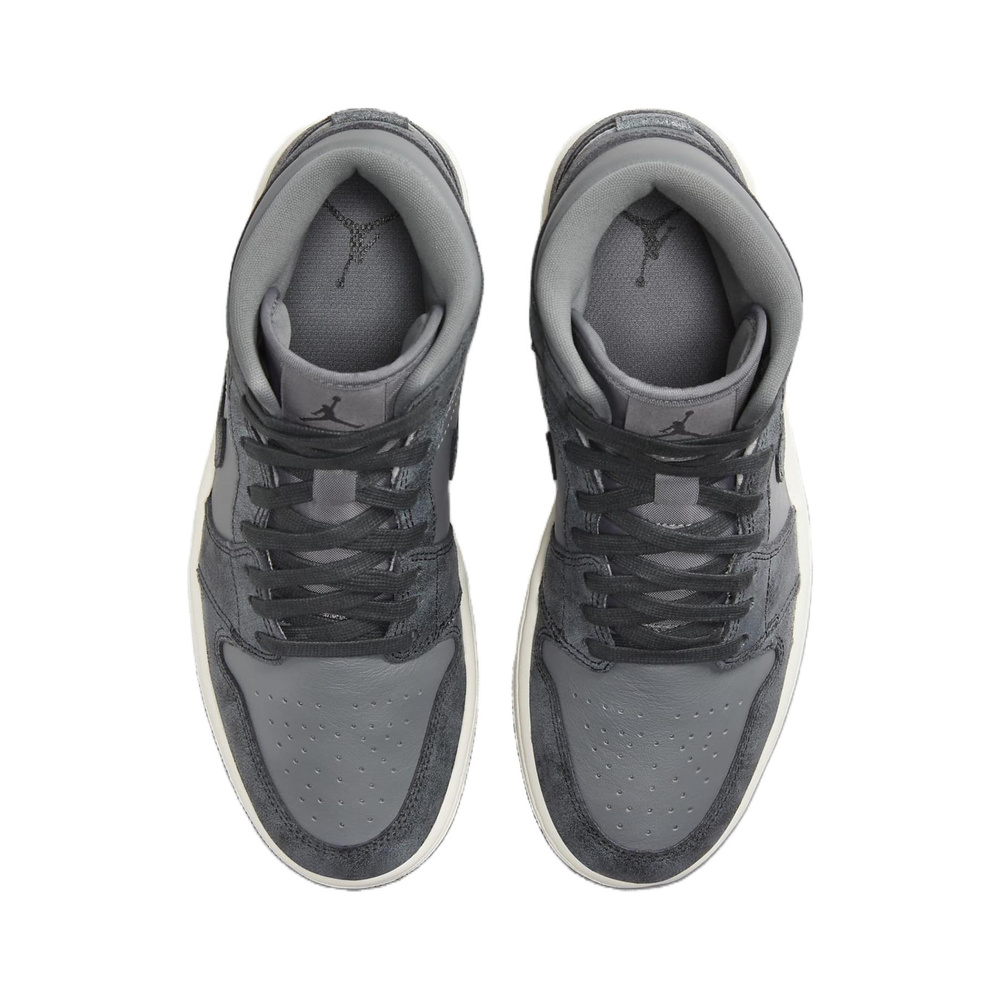 Air Jordan 1 Mid 'Black / Dark Smoke Grey' Женские
