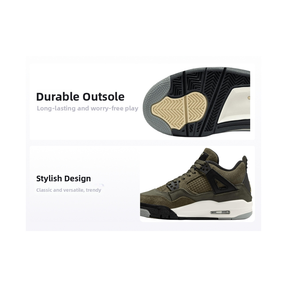 Air Jordan 4 'Football Grey / Aluminum / White / Anthracite' Мужские