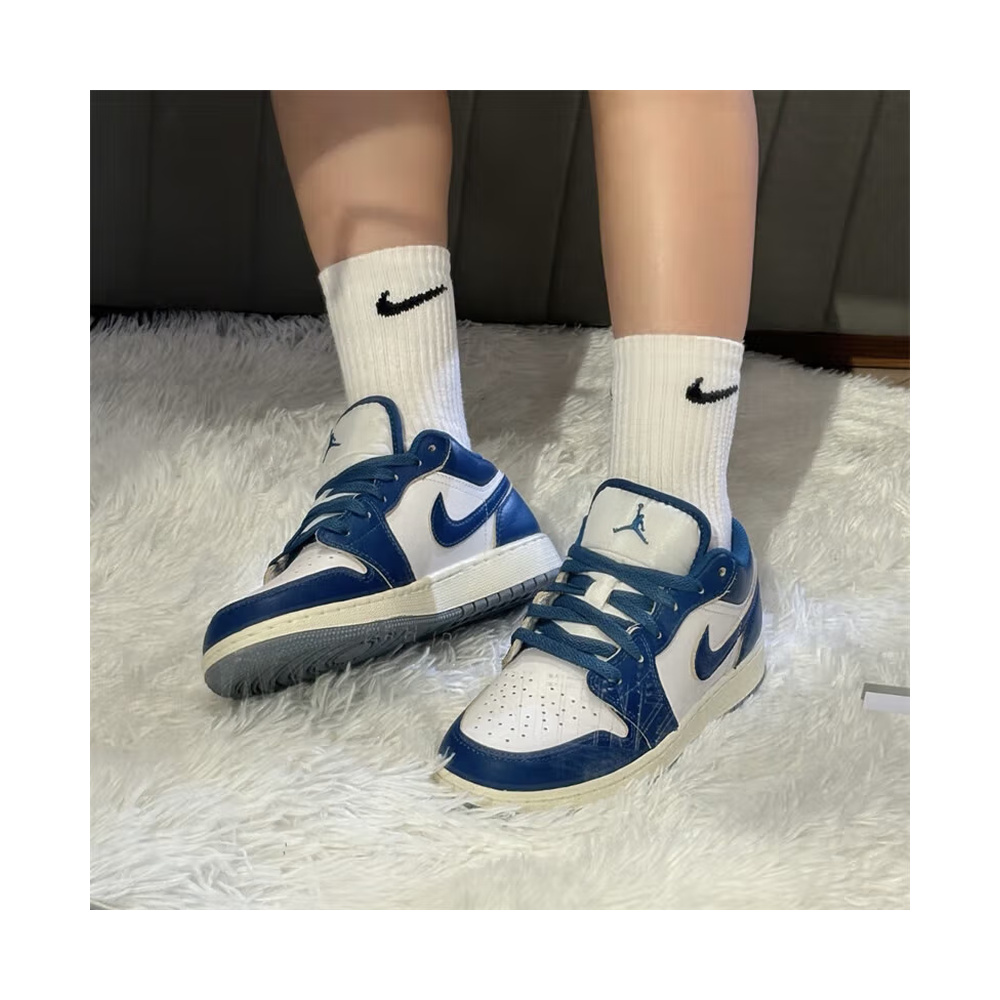 Air Jordan 1 Low 'White / Midnight Navy' Унисекс