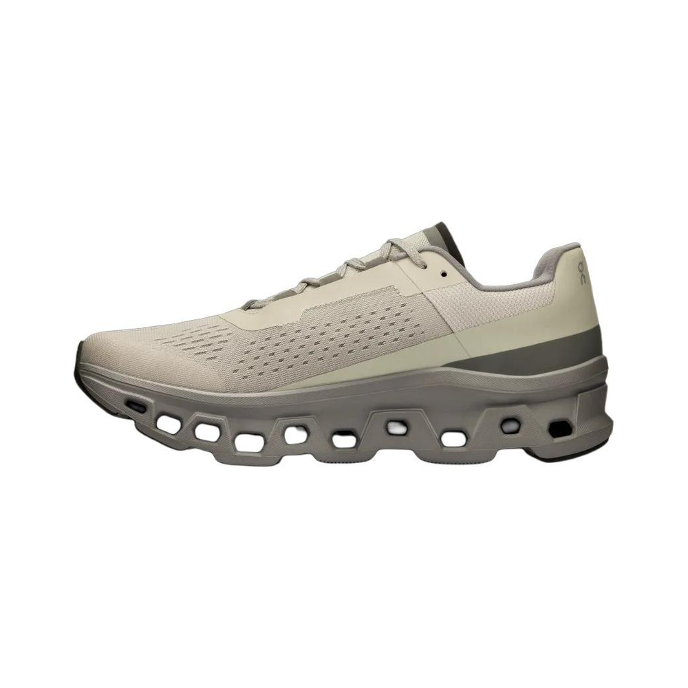 On Cloudmonster 'White / Gold Grey' Мужские