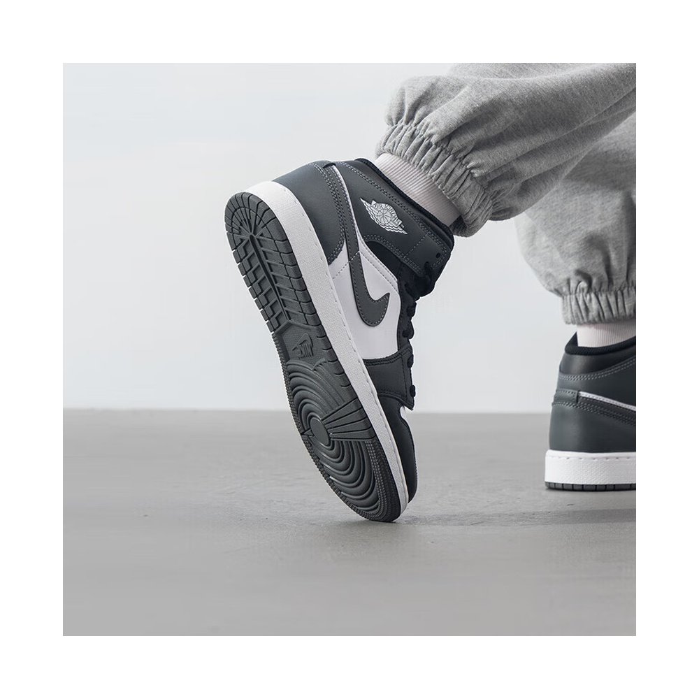 Air Jordan 1 Mid 'Black / Anthracite / Black' Унисекс