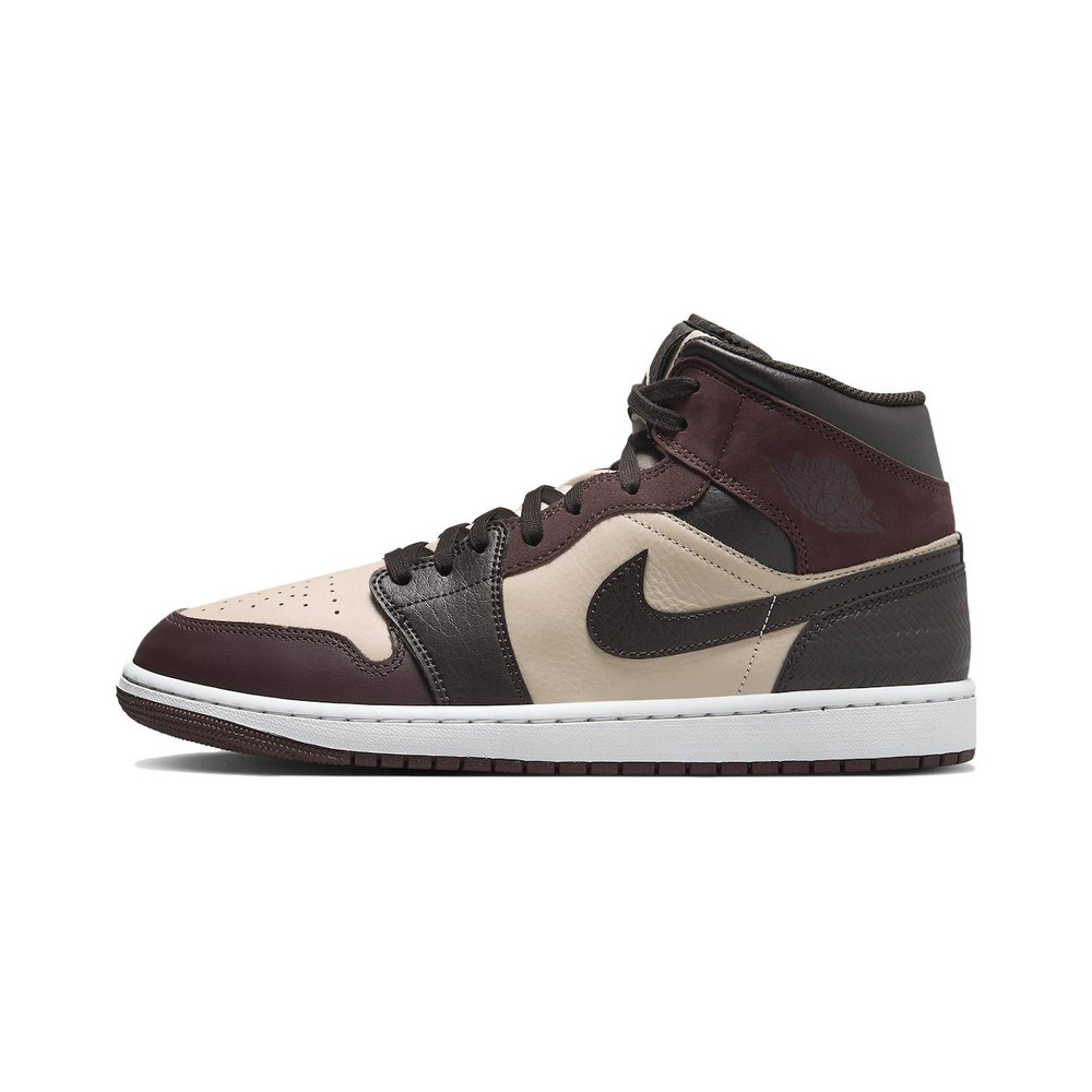 Air Jordan 1 Mid 'Light Orewood Brown / Gum Yellow / Sail' Мужские