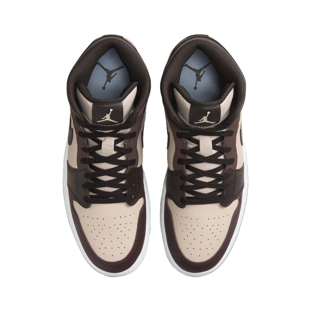 Air Jordan 1 Mid 'Light Orewood Brown / Gum Yellow / Sail' Мужские
