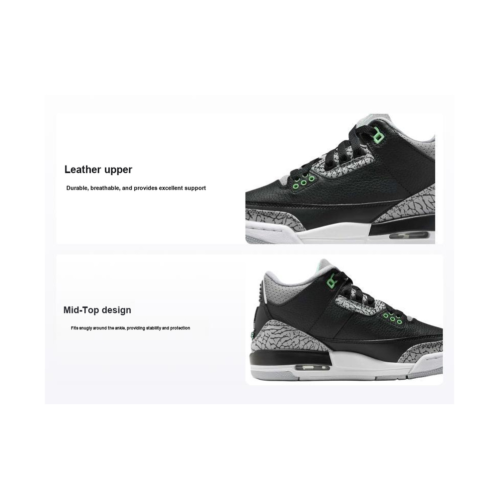 Air Jordan 3 'White / Sail / Phantom / Metallic Silver' Мужские