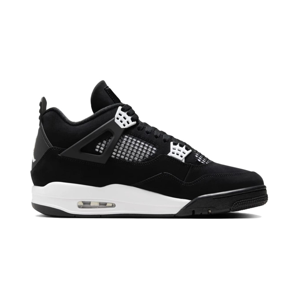 Air Jordan 4 'Black / Hyper Crimson / White / Chrome' Мужские