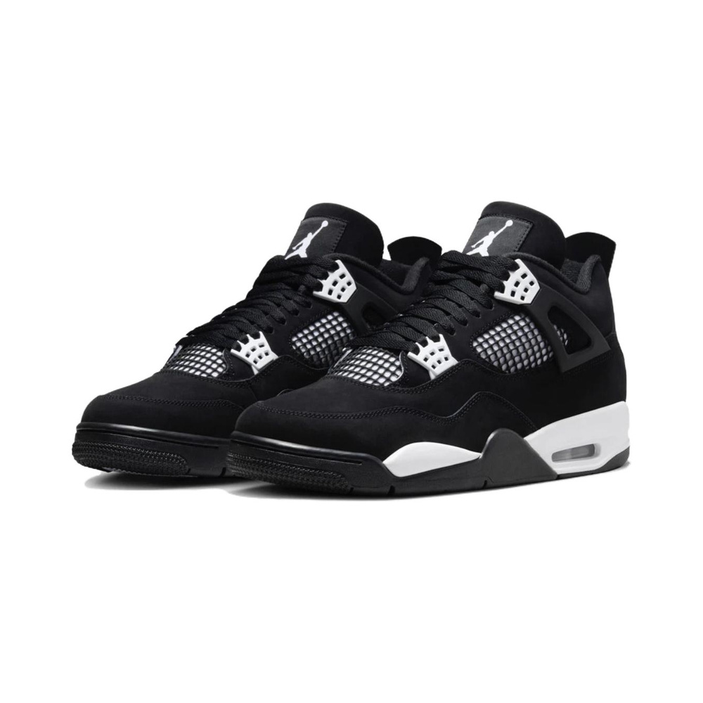 Air Jordan 4 'Black / Hyper Crimson / White / Chrome' Мужские
