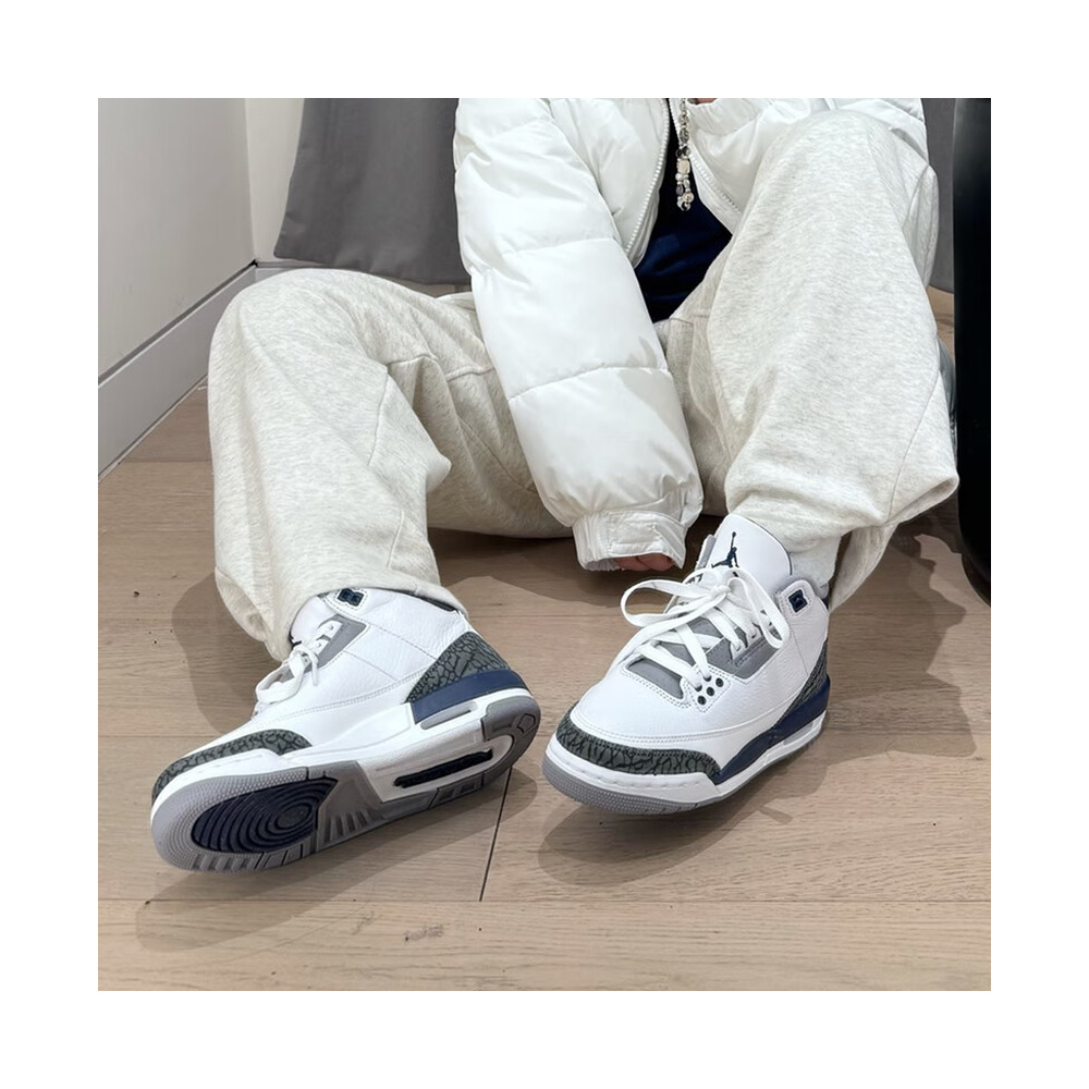 Air Jordan 3 'Summit White / White / Pure Platinum / Cobalt Bliss' Мужские