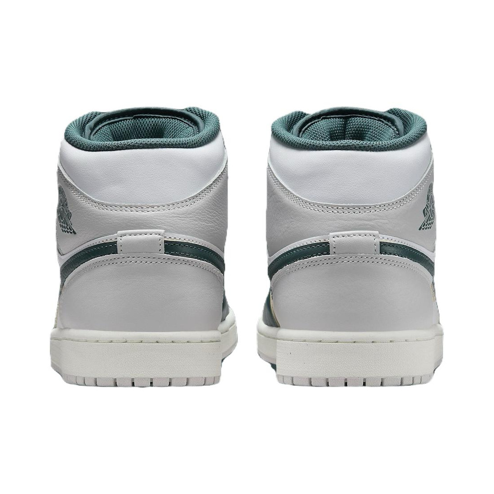 Air Jordan 1 Mid 'Off White / Barely Green / Malachite / Metallic Silver' Мужские