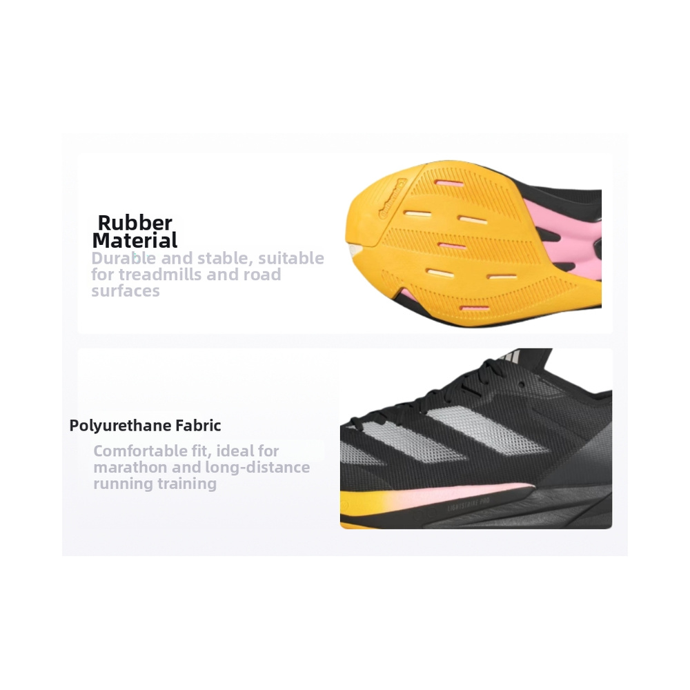 Adidas Adizero Adios 'Black / Metallic White' Мужские