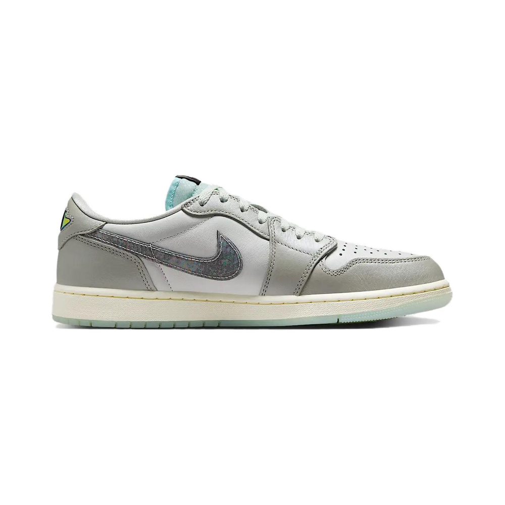 Air Jordan 1 Low 'White / Persian Violet / Obsidian / Light Lemon Twist' Мужские