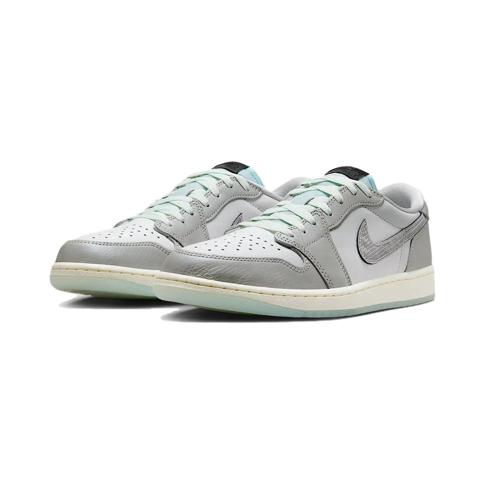 Air Jordan 1 Low 'White / Persian Violet / Obsidian / Light Lemon Twist' Мужские