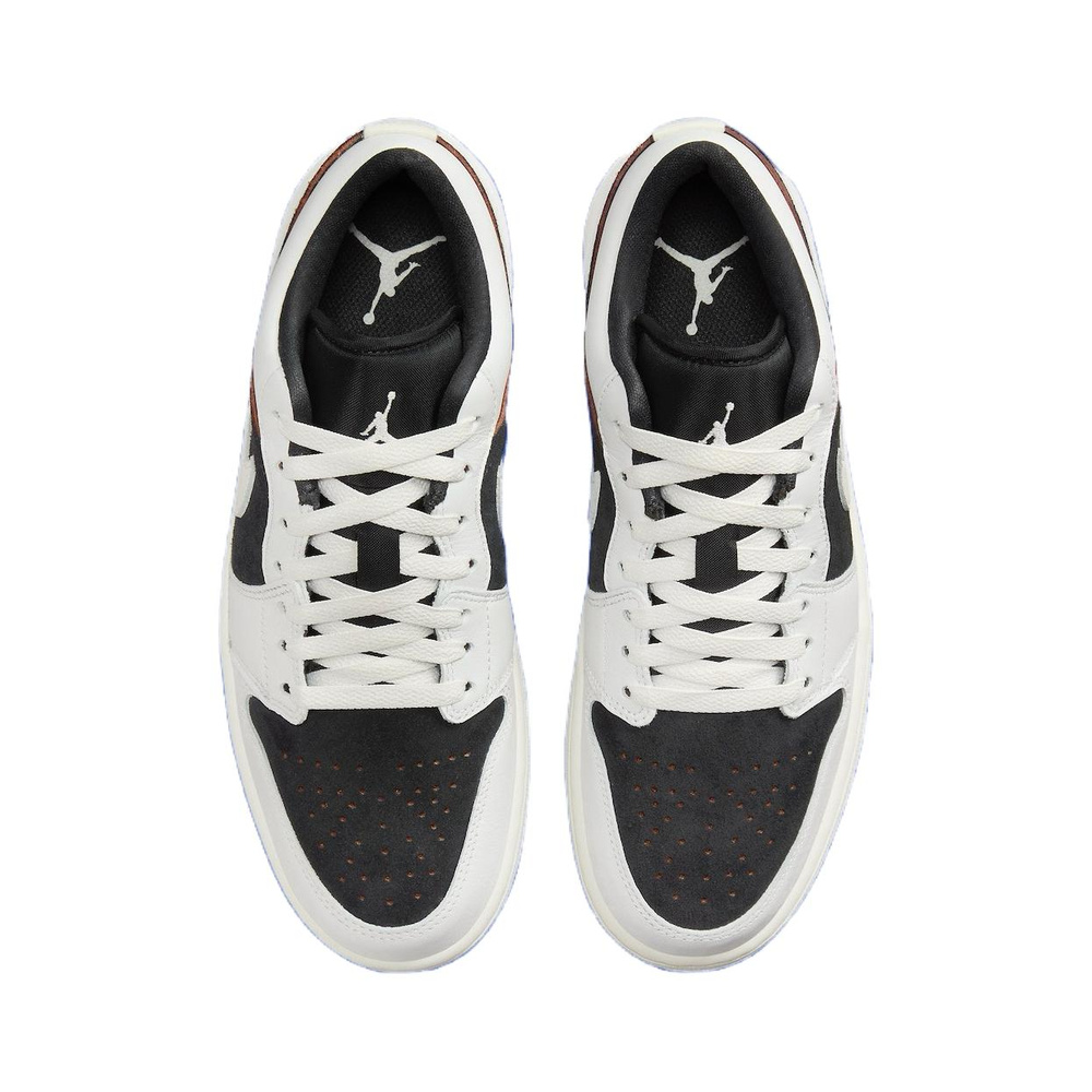 Air Jordan 1 Low 'Black / Hyper Crimson / White / Chrome' Мужские