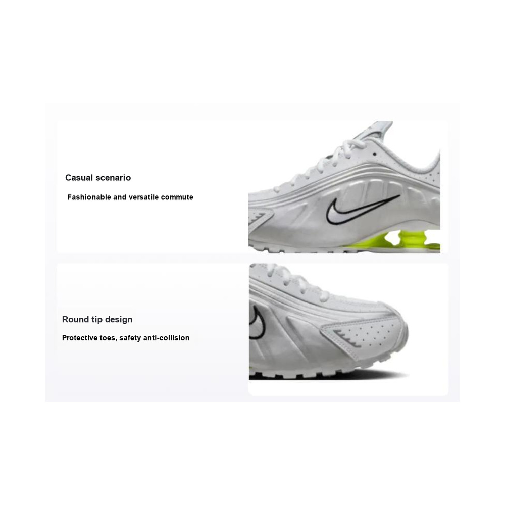 Nike Shox R4 'Grey Fog / Off White / Spruce Aura / Grey Fog' Женские