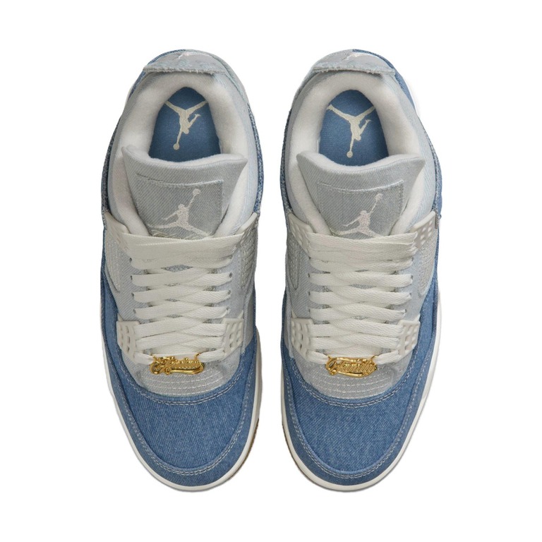 Air Jordan 4 'Sail / White / Metallic Gold / Linen' Женские