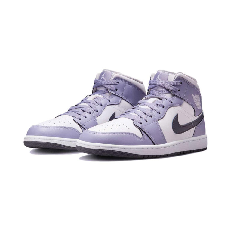 Air Jordan 1 Mid 'Summit White / Fierce Purple / Gorge Green' Мужские