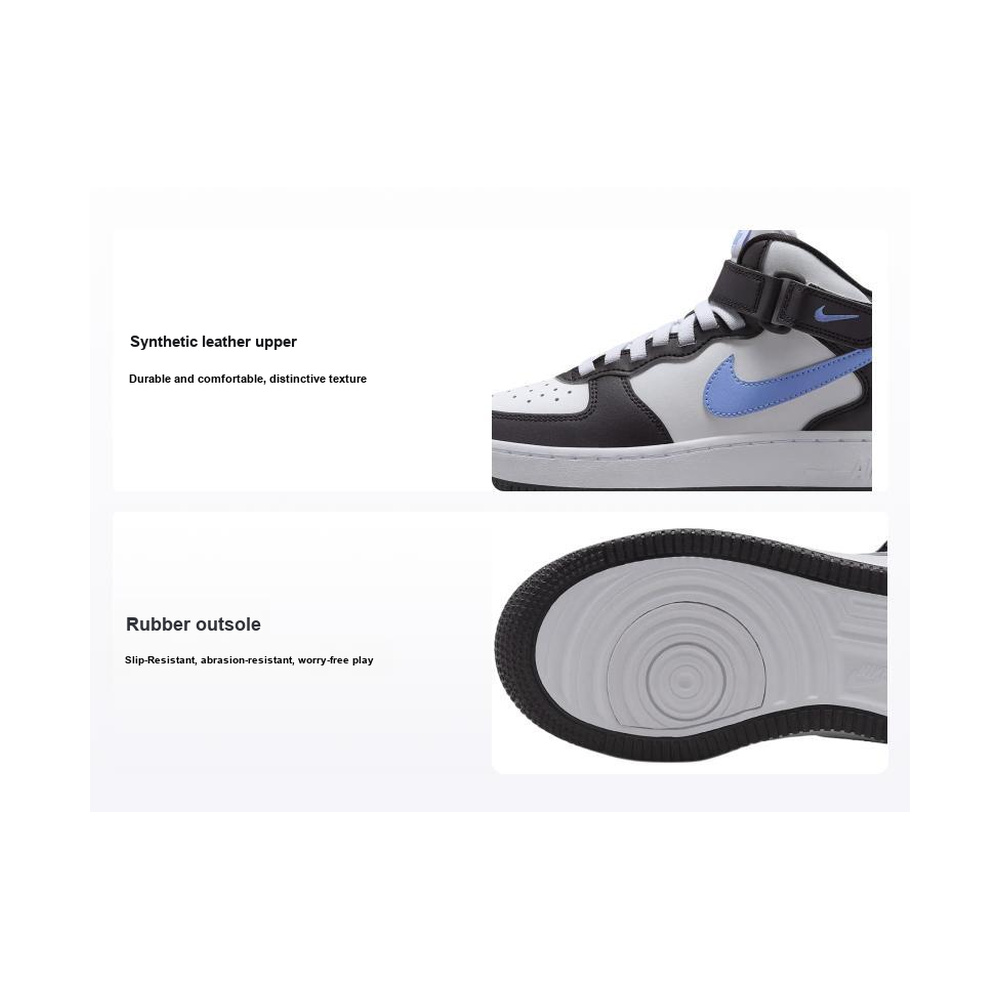 Nike Air Force 1 'Metallic Silver / Sail / Black / Metallic Silver' Унисекс